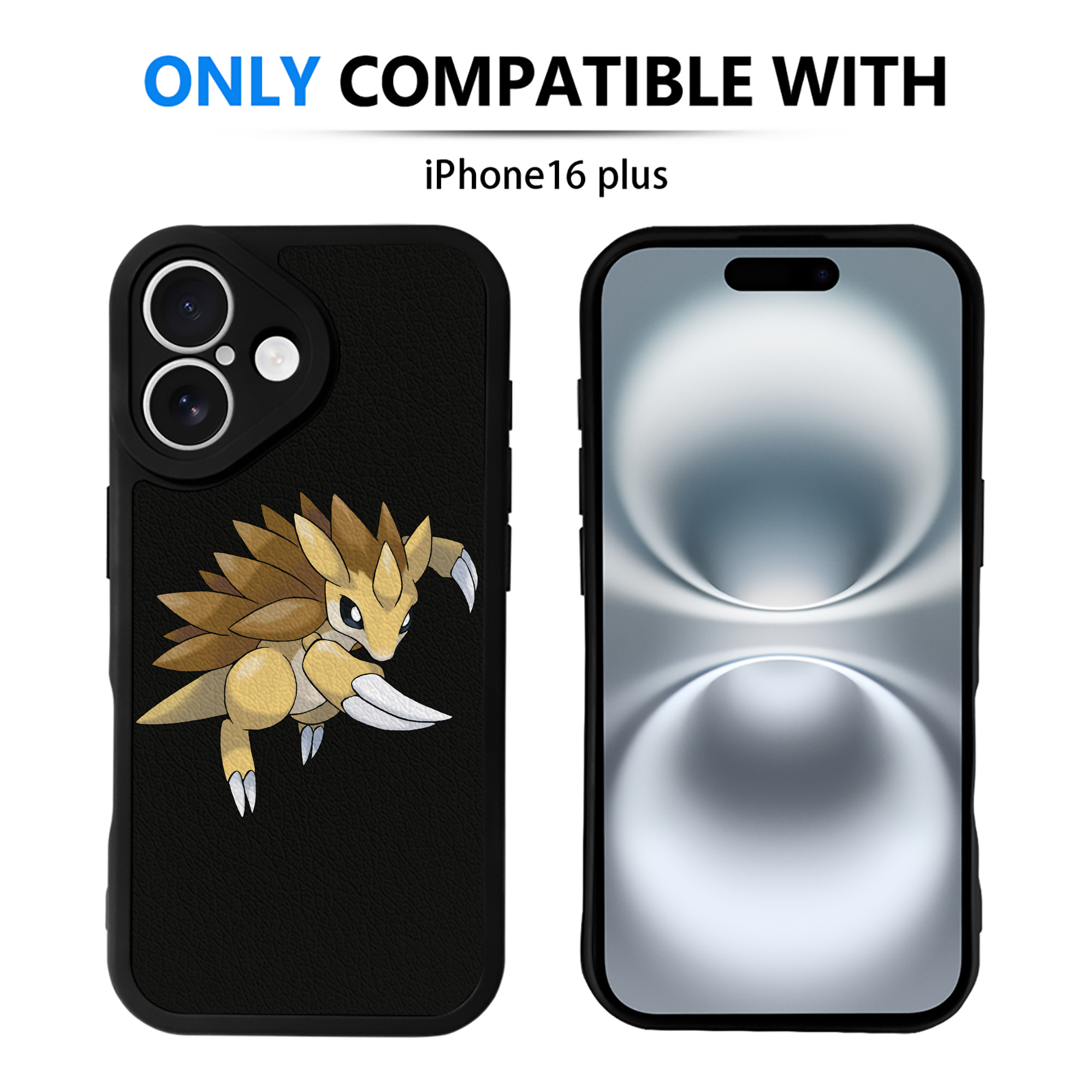 （画像用） ポケットモンスター Pokémon 【iPhone 16シリーズ対応】シリコンスマホケース（レザー調） 材質：シリコン